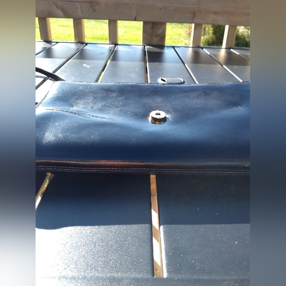 Vintage Jane Shilton Black Leather Purse Handbag, Shoulder Bag, Made in … - Picture 8 of 15